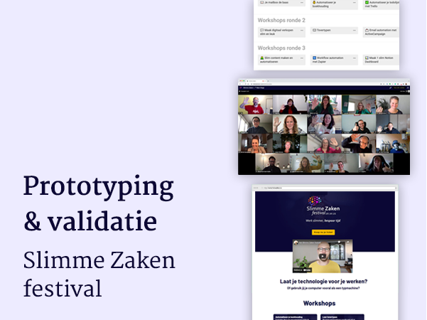 Prototyping en validatie van het Slimme Zaken festival