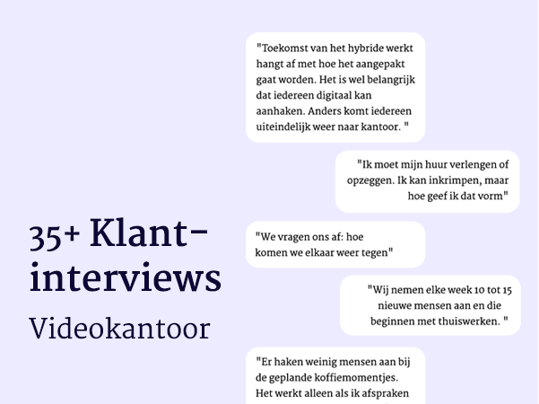 35+ Klant interviews / Customer development voor Videokantoor