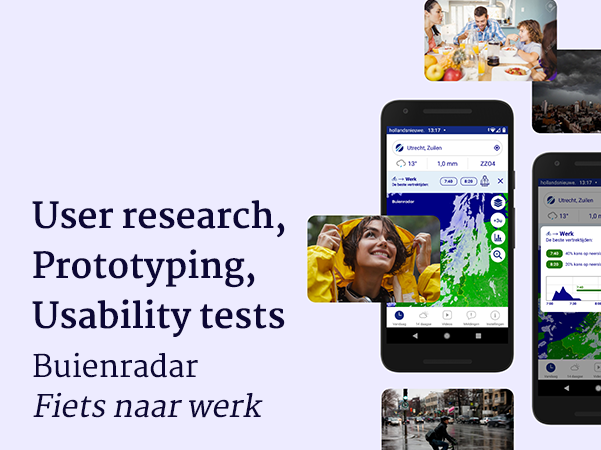 Buienradar: Fiets naar werk feature